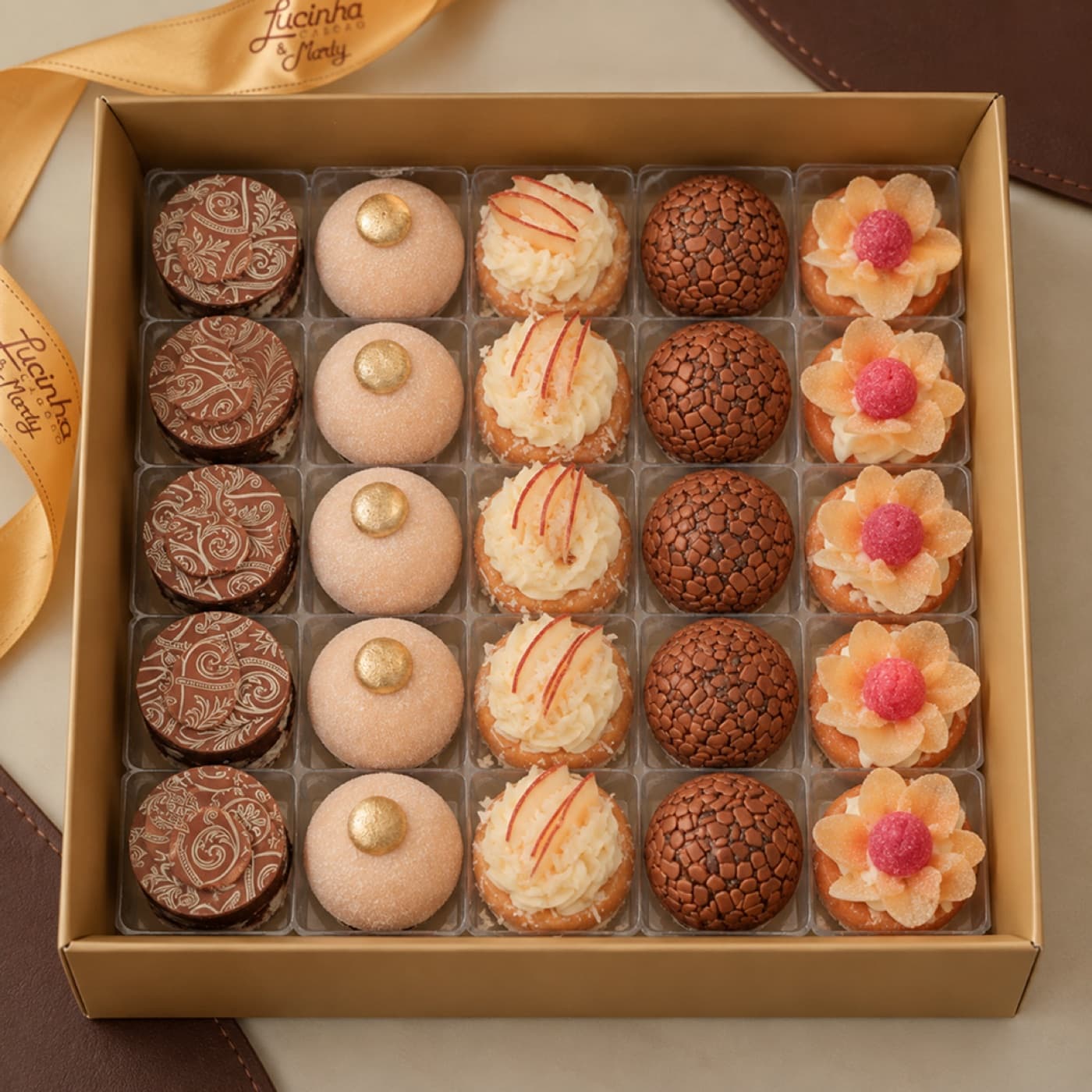 Caixa com 25 doces finos Lucinha Cascão